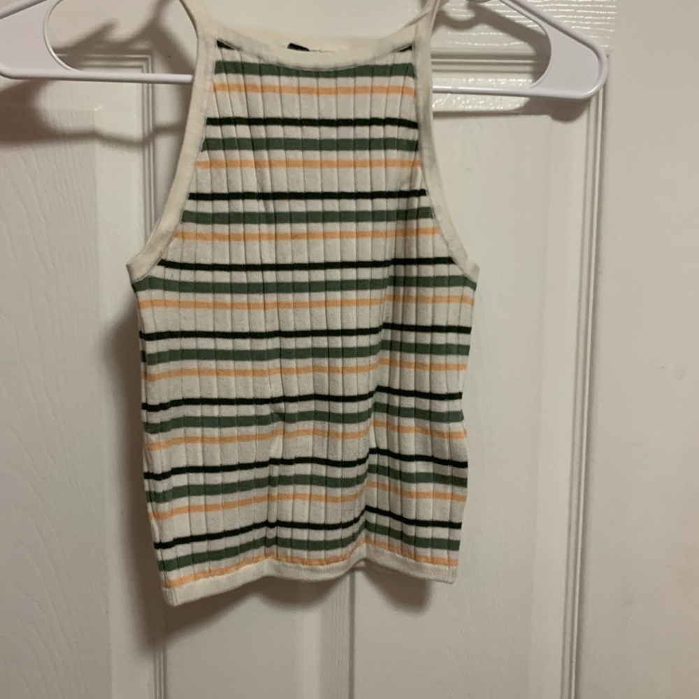 Striped Sleeveless Ribbed Top